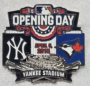 NEW YORK YANKEES TORONTO BLUE JAYS OPENING DAY YANKEE STADIUM PIN 2015 - Picture 1 of 2