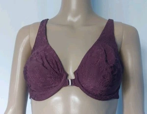 Sujetador Delimira para mujer cierre frontal vino púrpura talla 32D - Imagen 1 de 8