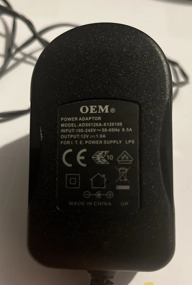 OEM Power Adaptor ADS0126A  X120100 12V - Image 1 of 3