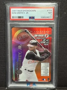 2001 MLB Showdown Ken Griffey Jr. 1st Edition Foil #113 Reds Graded PSA 7 NM - Picture 1 of 4