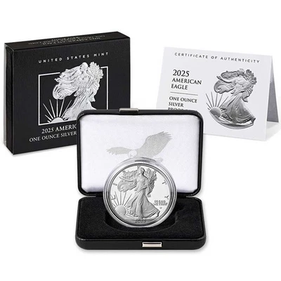 Caja American Silver Eagle 2025-W prueba $1, OGP y certificado de autenticidad Foto 1 de 3