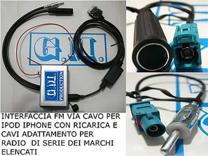 Fm Input Via Cable With Ipod Iphone 3G 3Gs 4 Opel Mercedes Bmw Optical - Picture 1 of 1