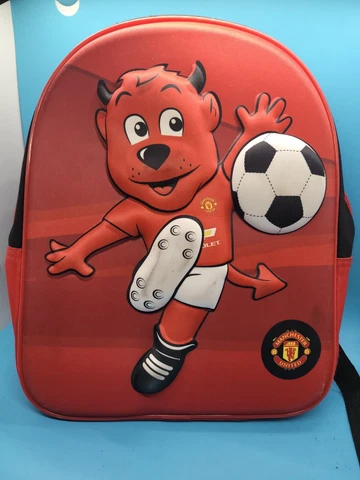 Manchester United Backpack- Black & Red - School Bag - Soccer Cover