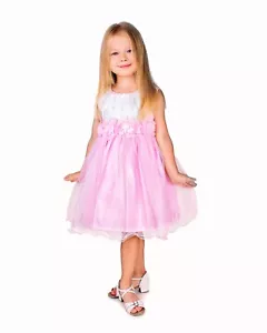 Flower Girls Princess Party Wedding Bridesmaid Birthday Formal Kids Dress - Picture 1 of 6