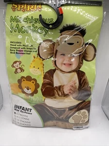Mischievous Monkey Costume 0-6 Months Halloween Infant Baby EUC - Picture 1 of 13