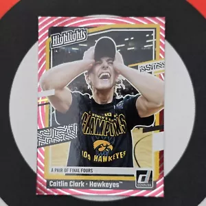 2024 Panini Caitlin Clark Red Foil Donruss Highlights-Pair Of Final Fours-#H8 - Picture 1 of 2
