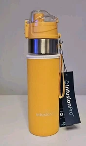 Fruit Infuser Infusion Pro Wasserflasche - One Click Open 24oz, gelb - Bild 1 von 7