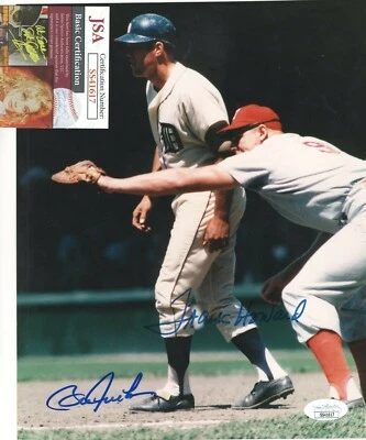 Autographed Bill Freehan Frank Howard 1968 Tigers 8x10 JSA  - Image 1 of 3