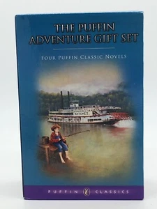 THE PUFFIN ADVENTURE GIFT SET 4 CLASSIC NOVELS PAPERBACK BOX SET - Picture 1 of 5