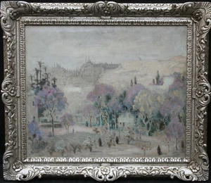 GLADYS NOLAN IRISH POST IMPRESSIONIST 1930'S LANDSCAPE OIL PAINTING ISTANBUL ART - Picture 1 of 12