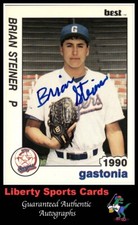 1990 Team Best Brian Steiner #15 Authentic Autographed Card Gastonia Rangers
