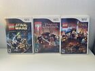Lot of 3 Wii Lego Star Wars, Lord of the Rings, Pirates Of Caribbean