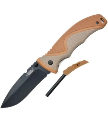 Camillus Inflame Folding Knife 3.25" Titanium 440 Steel Blade Synthetic Handle - Image 1 of 4