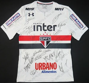 2017 SAO PAULO equipo brasileño firmado juego Under Armour usado camiseta usada #5 LUGANO - Imagen 1 de 5