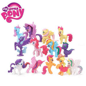 13pcs My Little Pony Action Figure Rainbow Dash Twilight Sparkle Cake Topper Toy