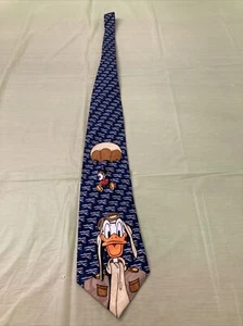 Mens Onesize Multicolor Mickey And Donald Duck Necktie preowned In Great Shape - Picture 1 of 10