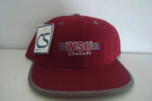 WASHINGTON STATE COUGARS 80S 90S SNAPBACK DEADSTOCK HAT CAP VINTAGE B2 - Bild 1 von 2
