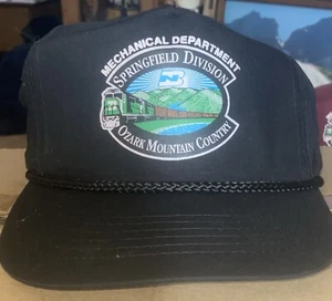 VINTAGE Burlington Northern R.R. Cappello reparto meccanico Springfield Ozark - Foto 1 di 1