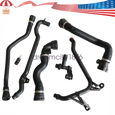 Nuevo juego de 7 piezas tanque de expansión refrigerante radiador manguera kit para BMW 323 325 328 330 Foto 1 de 4