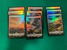 Magic the Gathering (9) Full Art Foil basic lands Plains Zendikar Rising