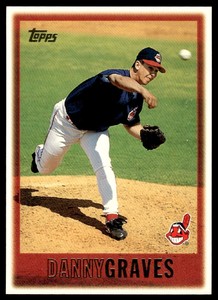1997 Topps Baseball Card Danny Graves fdgfg Cleveland Indians #286