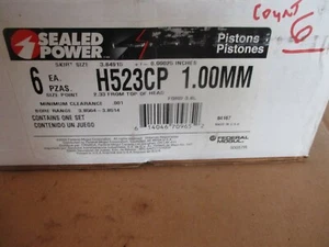 Piston Set  FITS 89-95 Ford Mercury Lincoln 3.8L V6 OHV H523CP 1.00MM FREE SHIP - Picture 1 of 4