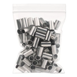 100pcs Crimp Sleeve Ferrule Pleated Tube Pipe For LMR240 LMR200 cable Connector - Picture 1 of 3