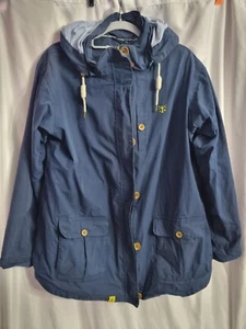 Lighthouse womens outdoor waterproof hooded outdoor jacket size Medium blue - Picture 1 of 9
