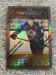 1996-97 Topps Finest SANDIS OZOLINSH Bronze Refractor Defenders SP Avalanche - Bild 1 von 3