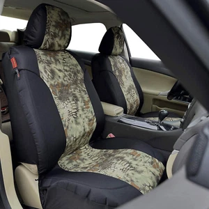 For Chevy Trax 2015-on Front Car Seat Covers Boa Camo w/ Black Canvas - Picture 1 of 4