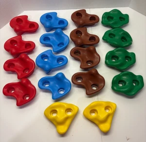 18Pcs Rock Wall Climbing Holds for Kids and Adults, Indoor and Outdoor Rock - Picture 1 of 5