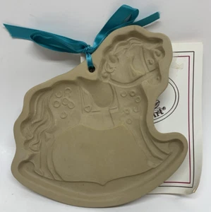 Brown Bag Cookie Art Clay Mold Rocking Horse 1984 & Recipe Book Farm Decor VTG - Picture 1 of 8