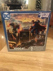 DC Justice League Superman Thomas Kinkade 1000 Pc Puzzle W/ Poster Brand New - Picture 1 of 6