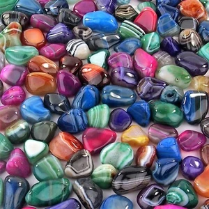 Achat Trommelsteine bunter Mix Brasilien AAA - Qualität Ø 30 - 45 mm Top-Farbe ! - Bild 1 von 12