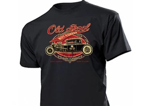 Shirt Old Skool Hot Rodder Rockabilly Kustom Car V8 Junk Flathead Hot Rod Pinup - Picture 1 of 1