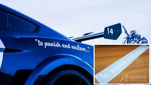 UNICO UGUALE AL FILM sticker transformers TO PUNISH AND ENSLAVE police car decal - Foto 1 di 2