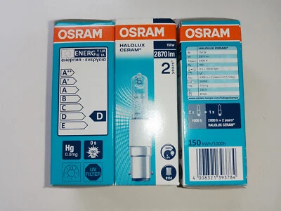 Osram Halolux Ceram 64498 Glühbirne 150 W klar B15d - Bild 1 von 2