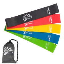 5x Resistance Bands Loop Set Exercise Sports Fitness Home Gym Yoga Latex