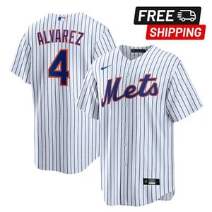 Francisco Alvarez New York Mets Men's L Home White Jersey w/ Team Patch - Picture 1 of 1