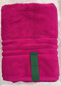 2 Piece KATE SPADE Bath Towel Set PINK Plush New - Picture 1 of 2