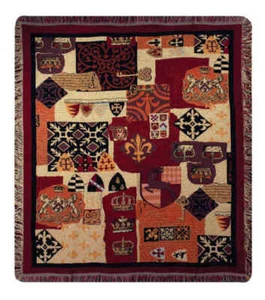 Cambridge North American Made Family Crests araldica arazzo coperta lancio - Foto 1 di 1