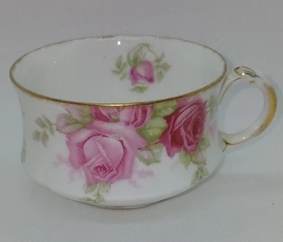 Taza de porcelana bávara Thu E MR Louvre rosas rosas rosas Foto 1 de 4