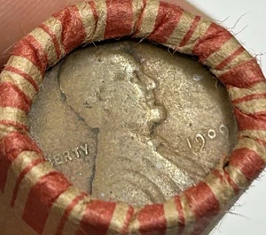 Rollo de centavo de trigo Lincoln sin buscar - centavos de colección 1909 parte posterior de trigo - Imagen 1 de 2