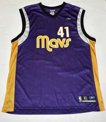 Camiseta De Colección Dirk Nowitzki Dallas Mavericks Lakers Púrpura Reebok Para Hombres XL Mavs Rara Foto 1 de 4