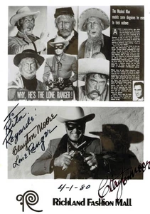 CLAYTON MOORE "Lone Ranger" Signed 6x4 promotional photo with COA - Picture 1 of 3