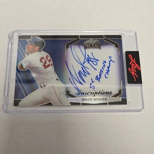 WADE BOGGS - 2024 LEAF METAL INSCRIPTIONS AUTO /100 - Picture 1 of 2