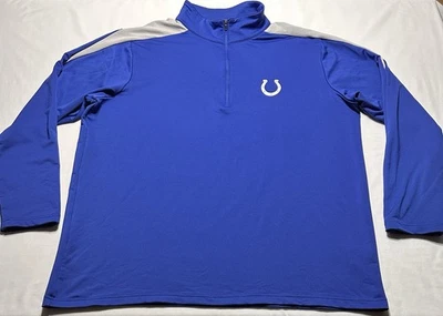 Indianapolis Colts Antigua NFL Pullover 1/4 Zip Shirt Long Sleeve Size XXL READ - Image 1 of 4