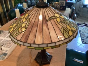 John Morgan Shade w/ HANDEL Bronze Base -Signed - Picture 1 of 20