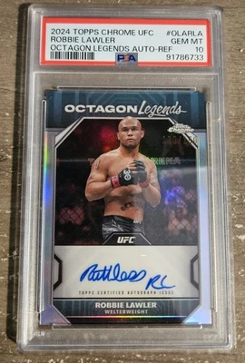 Robbie Lawler 2024 Topps Chrome UFC #OLARLA Octagon Legends Auto REF /150 PSA 10 - Image 1 of 3