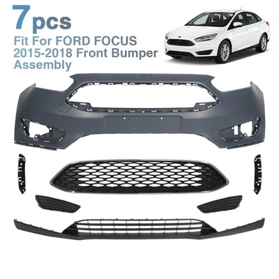 For 2015-2018 Ford Focus Front Bumper Cover Grille Assembly W/Fog Light Cover - Изображение 1 из 4